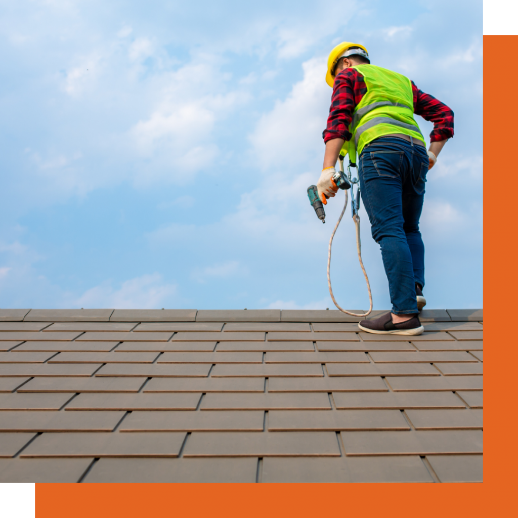 roofer standing on roof